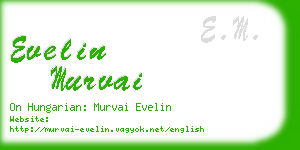 evelin murvai business card